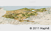 Satellite Panoramic Map of El Tarf, lighten