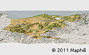 Satellite Panoramic Map of El Tarf, lighten, semi-desaturated