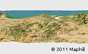 Satellite Panoramic Map of El Tarf