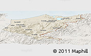 Shaded Relief Panoramic Map of El Tarf, lighten