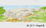 Shaded Relief Panoramic Map of El Tarf, physical outside