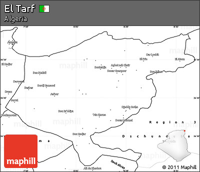 Blank Simple Map of El Tarf