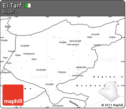 Blank Simple Map of El Tarf