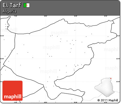 Blank Simple Map of El Tarf, no labels