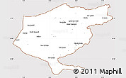 Classic Style Simple Map of El Tarf, cropped outside