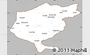 Gray Simple Map of El Tarf, cropped outside