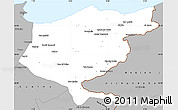 Gray Simple Map of El Tarf