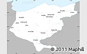 Gray Simple Map of El Tarf, single color outside