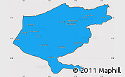 Political Simple Map of El Tarf, cropped outside