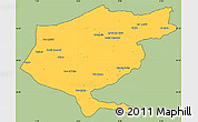 Savanna Style Simple Map of El Tarf, cropped outside