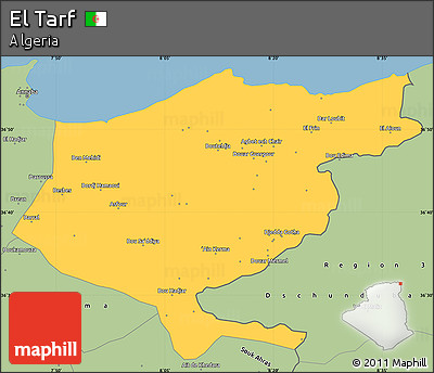 Savanna Style Simple Map of El Tarf