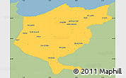 Savanna Style Simple Map of El Tarf, single color outside