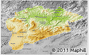 Physical 3D Map of Guelma, desaturated