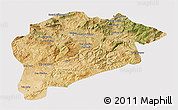 Satellite 3D Map of Guelma, cropped outside