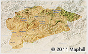 Satellite 3D Map of Guelma, lighten