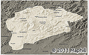 Shaded Relief 3D Map of Guelma, darken