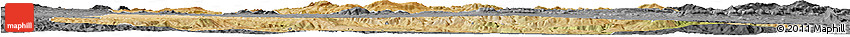 Satellite Horizon Map of Guelma, darken, desaturated