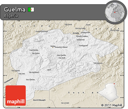 Classic Style Map of Guelma