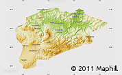 Physical Map of Guelma, cropped outside