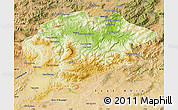 Physical Map of Guelma, satellite outside