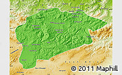 Political Map of Guelma, physical outside