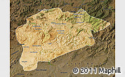 Satellite Map of Guelma, darken