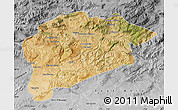 Satellite Map of Guelma, desaturated