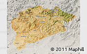 Satellite Map of Guelma, lighten, semi-desaturated