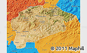 Satellite Map of Guelma, political outside