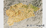 Satellite Map of Guelma, semi-desaturated