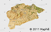 Satellite Map of Guelma, single color outside