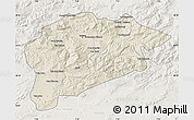 Shaded Relief Map of Guelma, lighten