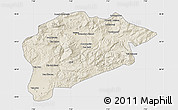 Shaded Relief Map of Guelma, single color outside