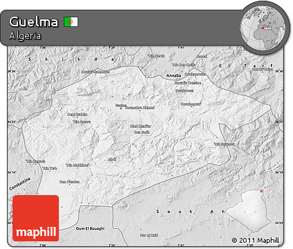 Silver Style Map of Guelma