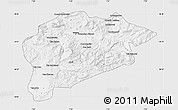 Silver Style Map of Guelma, single color outside