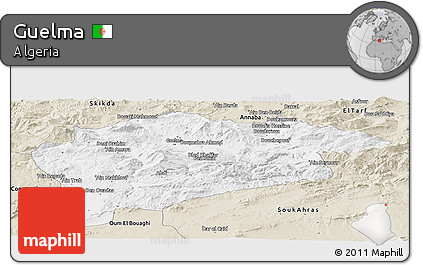 Classic Style Panoramic Map of Guelma