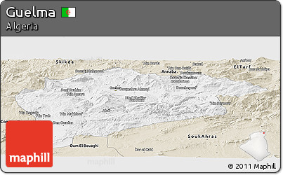 Classic Style Panoramic Map of Guelma