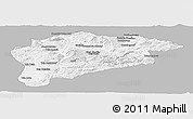 Gray Panoramic Map of Guelma, single color outside