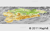 Physical Panoramic Map of Guelma, desaturated