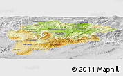 Physical Panoramic Map of Guelma, lighten, desaturated