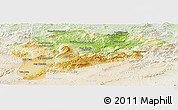 Physical Panoramic Map of Guelma, lighten