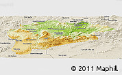 Physical Panoramic Map of Guelma, shaded relief outside