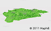 Political Panoramic Map of Guelma, cropped outside