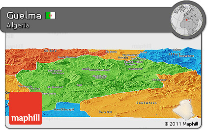 Political Panoramic Map of Guelma