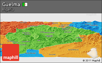 Political Panoramic Map of Guelma