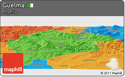 Political Panoramic Map of Guelma