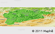 Political Panoramic Map of Guelma, physical outside