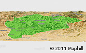 Political Panoramic Map of Guelma, satellite outside