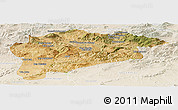 Satellite Panoramic Map of Guelma, lighten