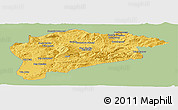 Savanna Style Panoramic Map of Guelma, single color outside